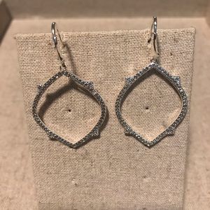 Open Arabesque Chandelier Silver Earrings